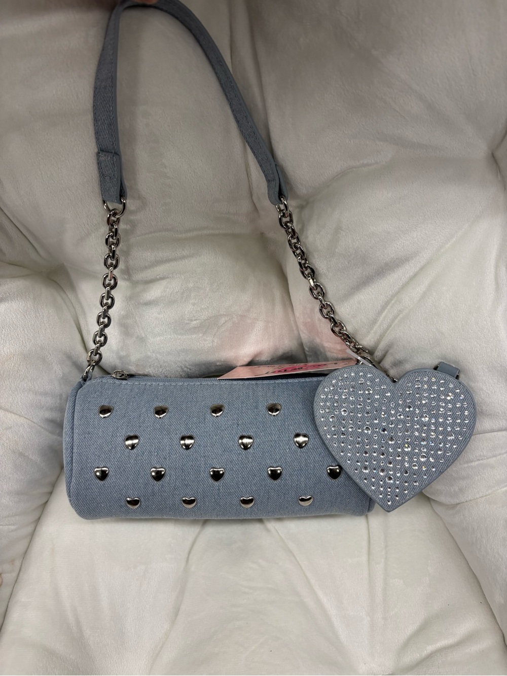 Luv Betsey Denim LBREVEL Barrel Purse